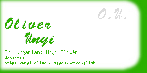 oliver unyi business card