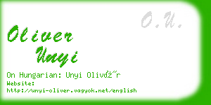 oliver unyi business card